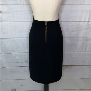 Philosophy Pencil Skirt W/ Exposed Gold Zipper